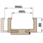 Zárubňa - šírka obložky 80 mm 
