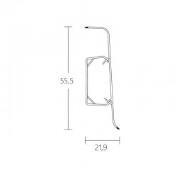 Soklová lišta Vox ESQERO DUO Americký Orech 659 55x22x2500 mm
