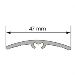 Oblý prechodový profil AL CEZAR - 47 x 5 x 930 mm - Samolepiaco-narážací - LW475w1 - Fólia Dub Avero - 9352809