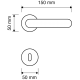 Kľučka na dvere LI - GEMMA - R OC/FK - Chróm lesklý / fialový kryštál
