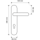 Kľučka na dvere LI - VERONICA OC - Chróm lesklý