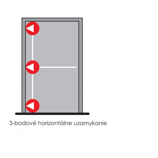 DA - Trojbodové panikové kovanie s bočnou západkou na jednokrídlové dvere D1/3B S - Strieborná DA - Trojbodové panikové kovanie s bočnou západkou na jednokrídlové dvere D1/3B S - Strieborná