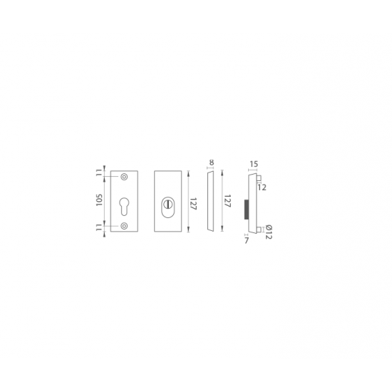 AXA - ROZETA ATLAS2 PLUS F6 - Inox elox AXA - ROZETA ATLAS2 PLUS F6 - Inox elox