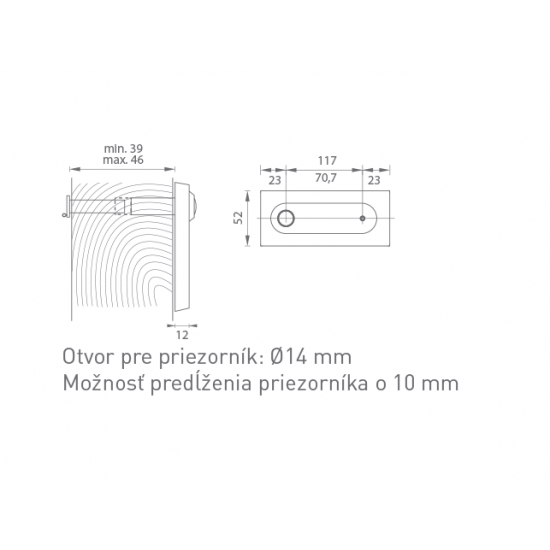 AXA - Menovka ATLAS2 s priezorníkom (kukátkom) F6 - Inox elox AXA - Menovka ATLAS2 s priezorníkom (kukátkom) F6 - Inox elox