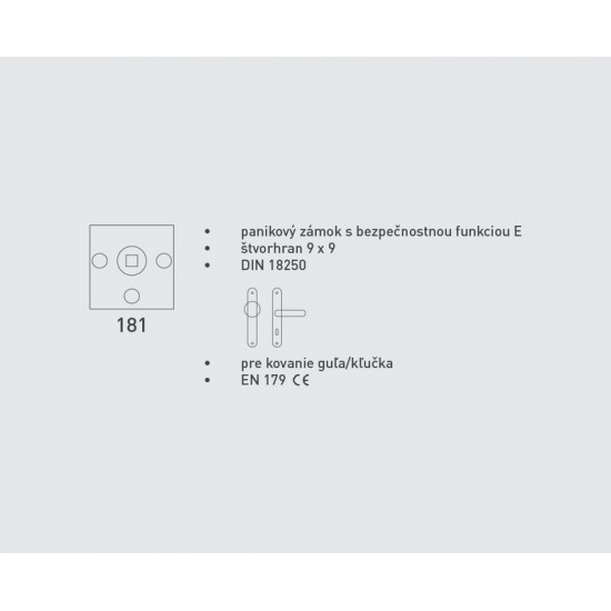 DA - MECHANICKÝ PANIKOVÝ ZÁMOK - E S - Strieborná DA - MECHANICKÝ PANIKOVÝ ZÁMOK - E S - Strieborná