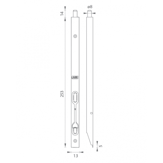 AGB - Zástrč F16 - H250 ONL - Nikel lesklý lak AGB - Zástrč F16 - H250 ONL - Nikel lesklý lak