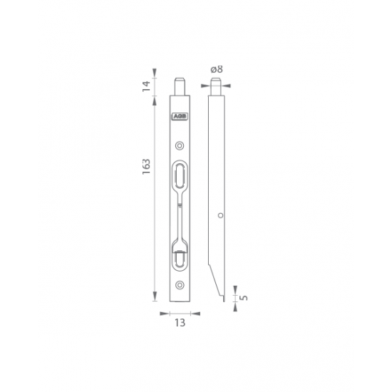 AGB - Zástrč F16 - H150 ONL - Nikel lesklý lak AGB - Zástrč F16 - H150 ONL - Nikel lesklý lak