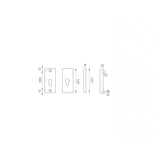 AXA - ROZETA ATLAS2 F6 - Inox elox AXA - ROZETA ATLAS2 F6 - Inox elox