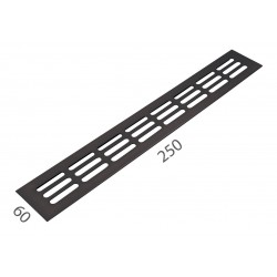 SRL - ALFA vetracia mriežka  60 x 250 mm CIM - čierna matná (C35)