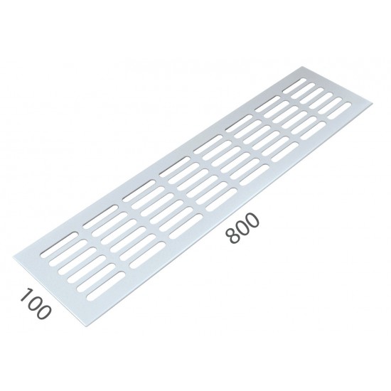 SRL - ALFA vetracia mriežka 100 x 800 mm BIL - biela lesklá (RAL 9010)