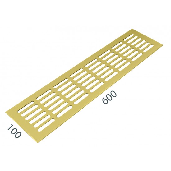 SRL - ALFA vetracia mriežka 100 x 600 mm ZLM - zlatá matná (C4) SRL - ALFA vetracia mriežka 100 x 600 mm ZLM - zlatá matná (C4)