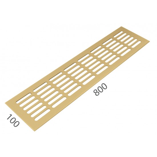 SRL - ALFA vetracia mriežka 100 x 800 mm ZLM - zlatá matná (C4) SRL - ALFA vetracia mriežka 100 x 800 mm ZLM - zlatá matná (C4)