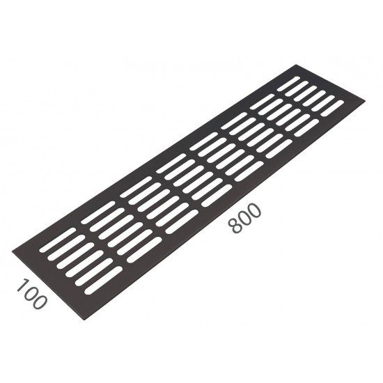 SRL - ALFA vetracia mriežka 100 x 800 mm CIM - čierna matná (C35)