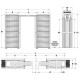 Stavebné puzdro ECLISSE SYNTESIS LINE dvojkrídlové 2230 mm (1933/2100 mm x 108/125/150 mm) - Murivo