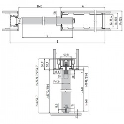 Stavebné puzdro JAP 702 AKTIVE STANDARD jednokrídlové 600 mm (1970/2100 mm x 125 mm) - Murivo