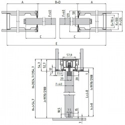 Stavebné puzdro JAP 703 EMOTIVE STANDARD jednokrídlové 600 mm (1970/2100 mm x 125 mm) - Murivo