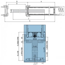 Stavebné puzdro JAP 705 NORMA STANDARD jednokrídlové 1000 mm (1970/2100 mm x 100/125 mm) - Murivo