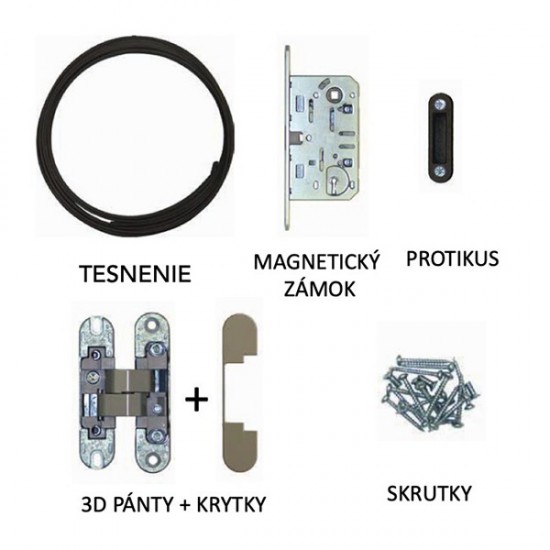 Montážna sada ECLISSE SYNTESIS LINE BATTENTE - Do výšky prechodu 2399 mm - PZ zámok (3 pánty)