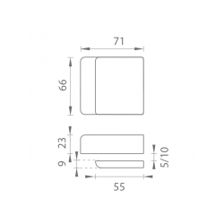 TI - Protikus pre zámok na sklo 4019 CHL - chróm lesklý (03)