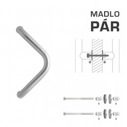 WA - MADLO M6 WA/A-DHP pár STM - strieborná matná (RAL 9006)