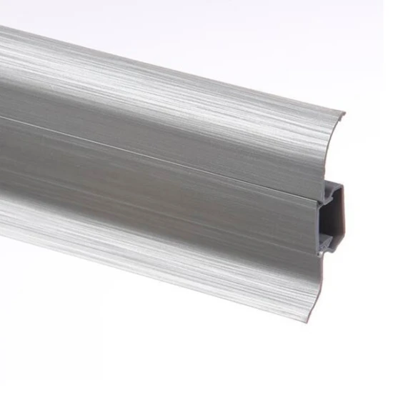 Soklová lišta Cezar PREMIUM Striebro (brúsený hliník) M201 59x22x2200 mm (6602010)
