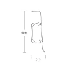 Soklová lišta Vox ESQERO Biela 601 66x22x2500 mm