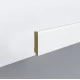 Lišta soklová Egger 80 hranatá "Cubical" L201 - 6248018 - 80x18x2400 - Biela Pretierateľná