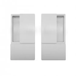 AGB - MUŠĽA WAVE na posuvné dvere bez otvoru STM - strieborná matná (01)