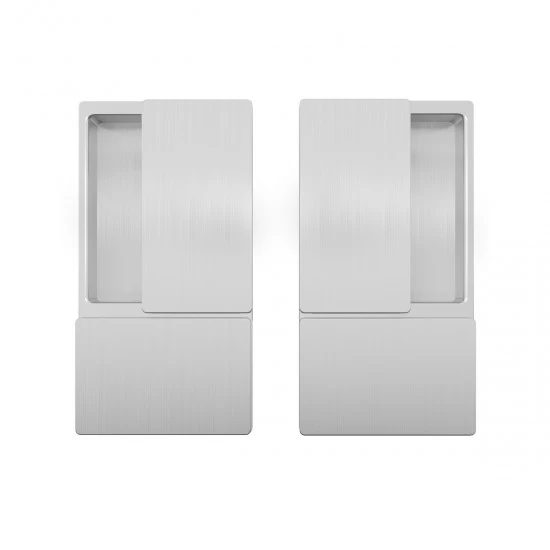 AGB - MUŠĽA WAVE na posuvné dvere bez otvoru STM - strieborná matná (01)