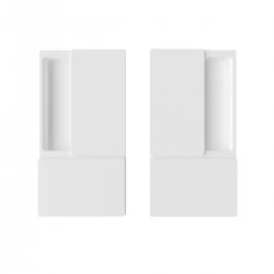 AGB - MUŠĽA WAVE na posuvné dvere bez otvoru BIM - biela matná (FM)