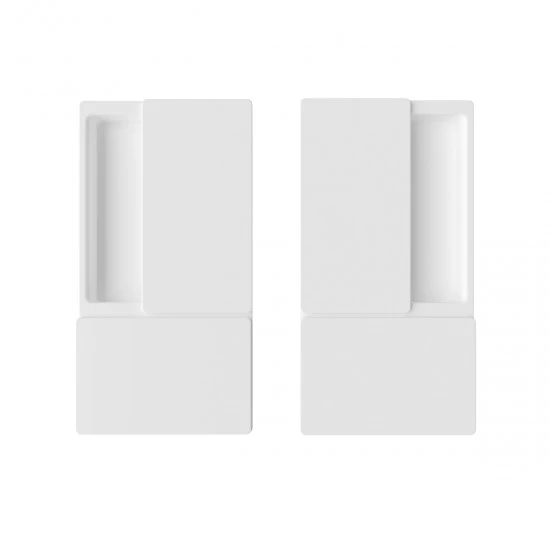 AGB - MUŠĽA WAVE na posuvné dvere bez otvoru BIM - biela matná (FM)