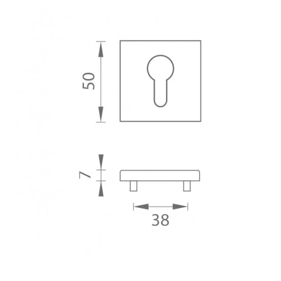 AS - ROZETA - RT 7S CHL - chróm lesklý (LC) AS - ROZETA - RT 7S CHL - chróm lesklý (LC)