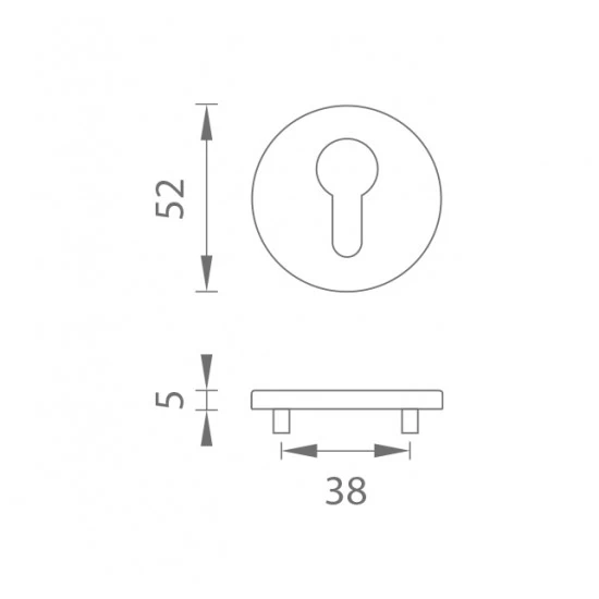AS - ROZETA - R 5S CHL - chróm lesklý (LC) AS - ROZETA - R 5S CHL - chróm lesklý (LC)
