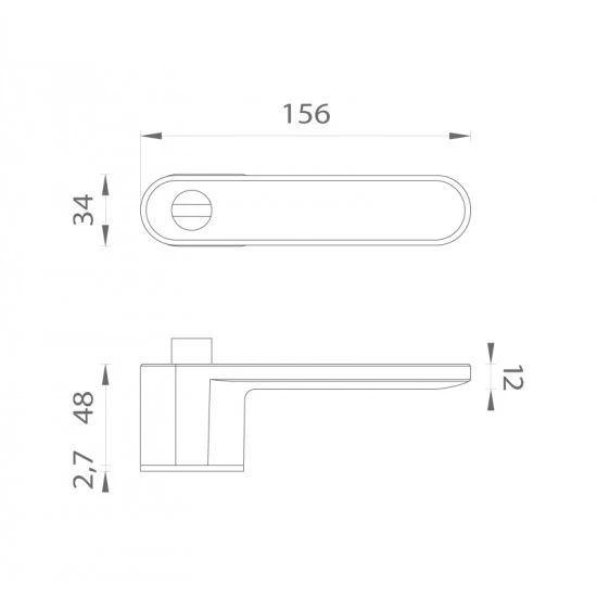 ASG - GUAVA - RT WC s technickou výplňou CIM - čierna matná + technická výplň nerez matná (BK/TECH)