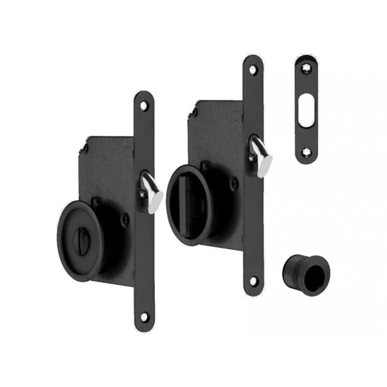 ATZ - Set na posuvné dvere okrúhly 3910 WC CIM - čierna matná (20)