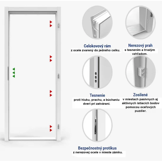 Protipožiarne bezpečnostné dvere so zárubňou FORNOX AK230/2 Abloy – RC2 – EI/EW 30 - SK certifikát