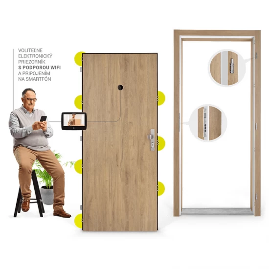 Protipožiarne bezpečnostné dvere so zárubňou FORNOX AK230/3 – RC3 – EI/EW 30 - SK certifikát