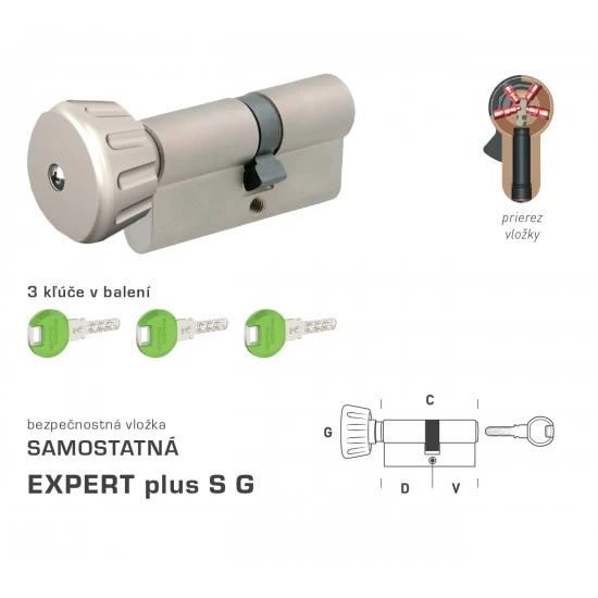 DK - EXPERT plus S G - s gombíkom NIM - nikel matný