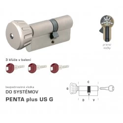 DK - PENTA plus US G - s gombíkom NIM - nikel matný