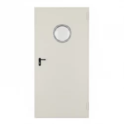 Presklené oceľové protipožiarne dvere Endoors (okienko d - 280 mm) - sv. prechod výška 2017 mm - EW/EI 60 - D1 + Zárubňa + certifikát