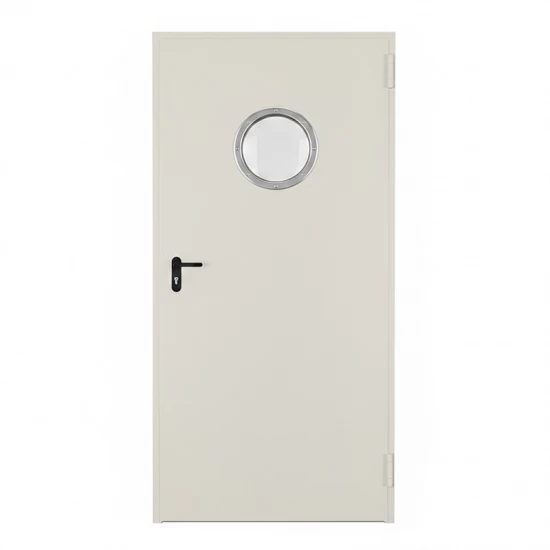 Presklené oceľové protipožiarne dvere Endoors (okienko d - 280 mm) - sv. prechod výška 2017 mm - EW/EI 60 - D1 + Zárubňa + certifikát