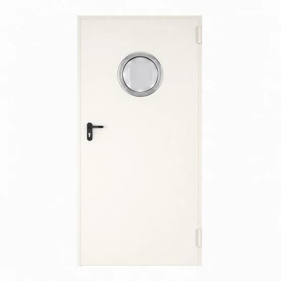 Presklené oceľové protipožiarne dvere Endoors (okienko d - 280 mm) - sv. prechod výška 2017 mm - EW/EI 60 - D1 + Zárubňa + certifikát