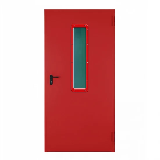 Presklené oceľové protipožiarne dvere Endoors (okienko 200 x 1200 mm) - SK norma - EW/EI 60 - D1 + Zárubňa + certifikát