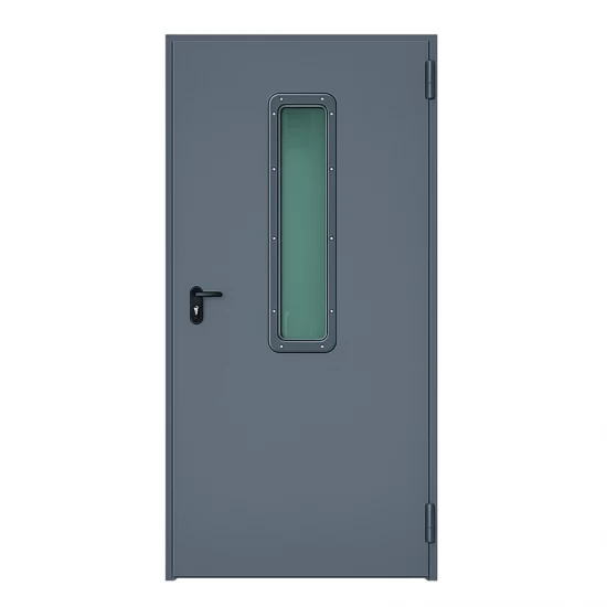 Presklené oceľové protipožiarne dvere Endoors (okienko 200 x 1200 mm) - SK norma - EW/EI 60 - D1 + Zárubňa + certifikát