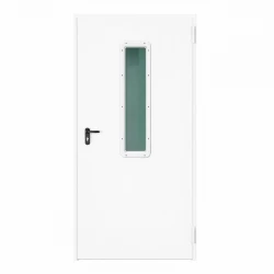 Presklené oceľové protipožiarne dvere Endoors (okienko 200 x 1200 mm) - SK norma - EW/EI 60 - D1 + Zárubňa + certifikát