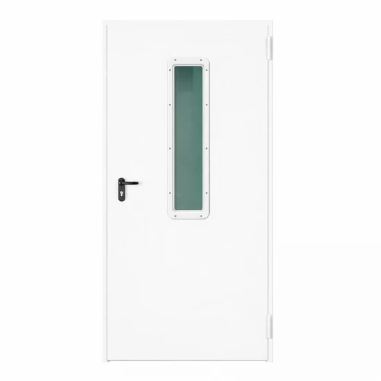 Presklené oceľové protipožiarne dvere Endoors (okienko 200 x 1200 mm) - SK norma - EW/EI 60 - D1 + Zárubňa + certifikát