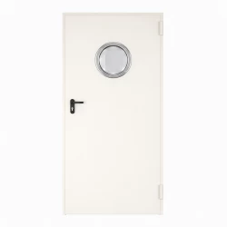 Presklené oceľové protipožiarne dvere Endoors (okienko d - 280 mm) - SK norma - EW/EI 60 - D1 + Zárubňa + certifikát