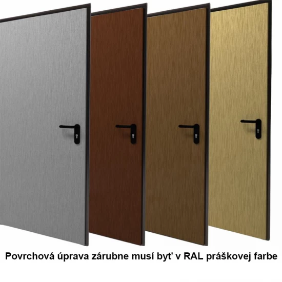 Jednokrídlové - dvojkrídlové oceľové protipožiarne dvere Endoors - sv. prechod výška 2017 mm - EW/EI 60 - D1 + Zárubňa + certifikát