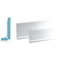 Lišta soklová Cezar LP59 Striebro celohliníková 59x10x2500 mm
