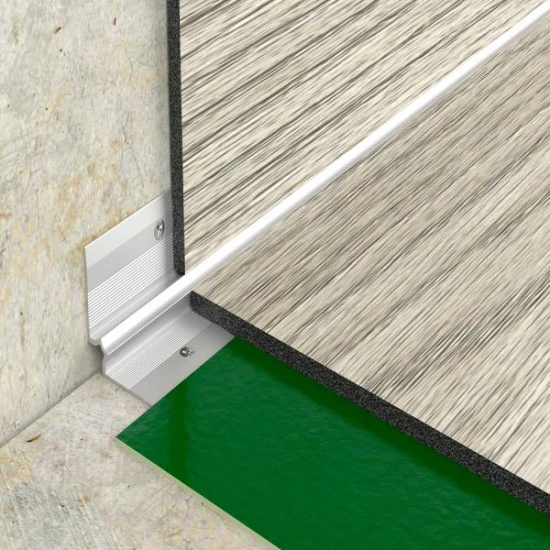 Profil AL schodový roh vnútorný 5 mm, elox Striebro 01, 2,7 m, skrutkovací k vinylom hr. 5 mm, W5LVT Cezar (28x28 mm)